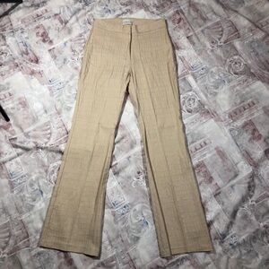Cache TanTextured High-Rise Pants Flare